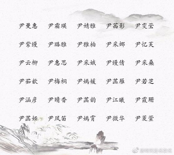 姓尹的女宝宝应该起什么名字