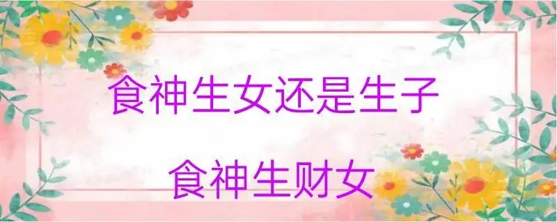 男命食神代表什么儿子还是女儿