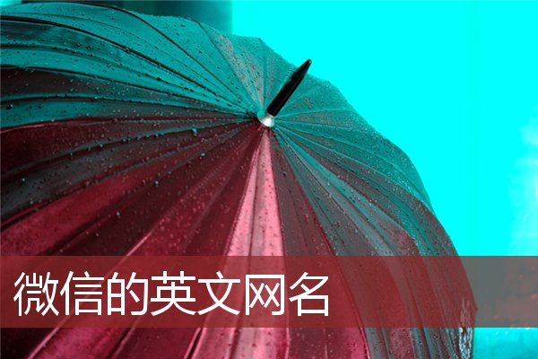 好听又特别的微信昵称有哪些？英文的有哪些？