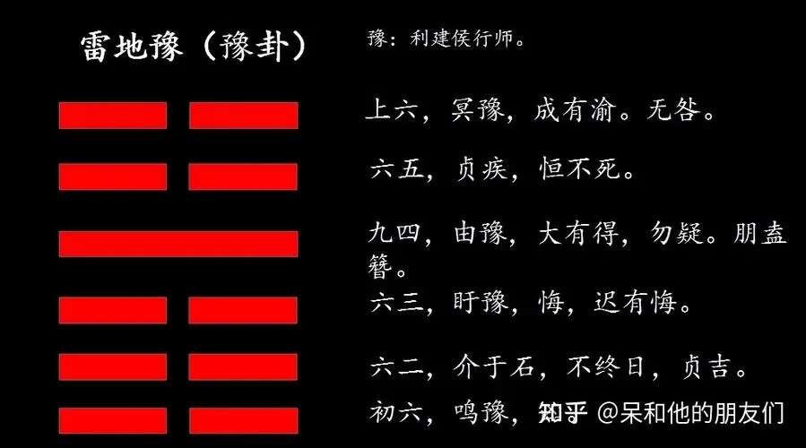 雷地豫卦详解感情复合