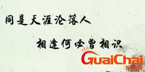 “同是天涯沦落人，相逢何必曾相识”的全诗 作者