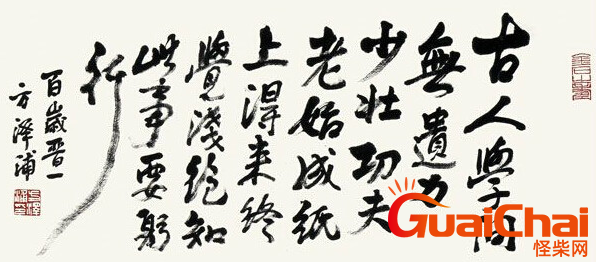 “古人学问无遗力，少壮功夫老始成”全诗 作者