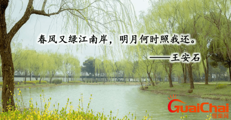 “春风又绿江南岸，明月何时照我还”的全诗和作者