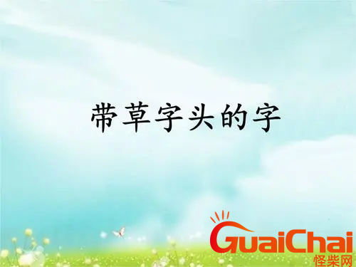 草字头的字它们都和什么有关一年级？一年级带草字头的生字有哪些？