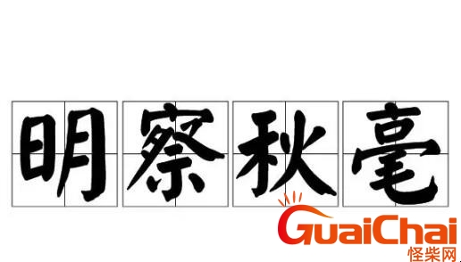明察秋毫的意思解释 明察秋毫的意思秋毫