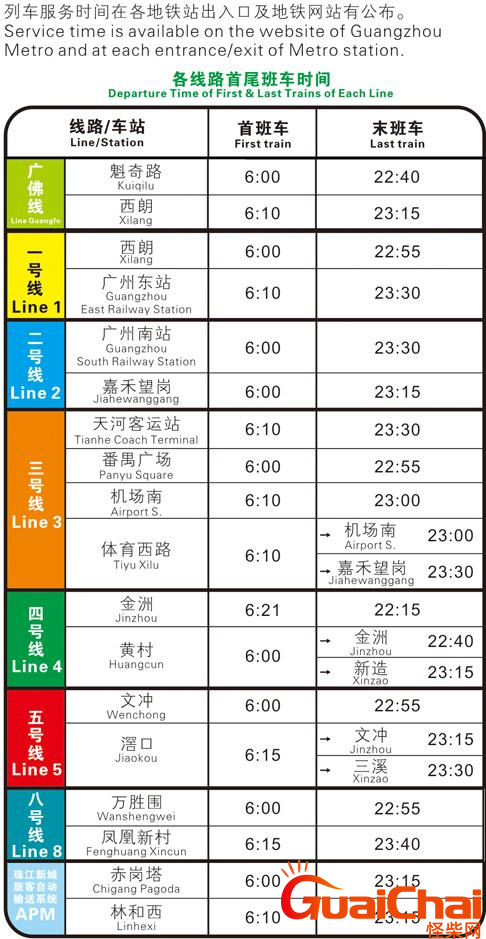 广佛线运营时间是什么？广佛线运营时间几点到几点？