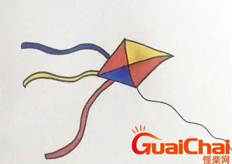 风筝简笔画彩色 风筝简笔画画法